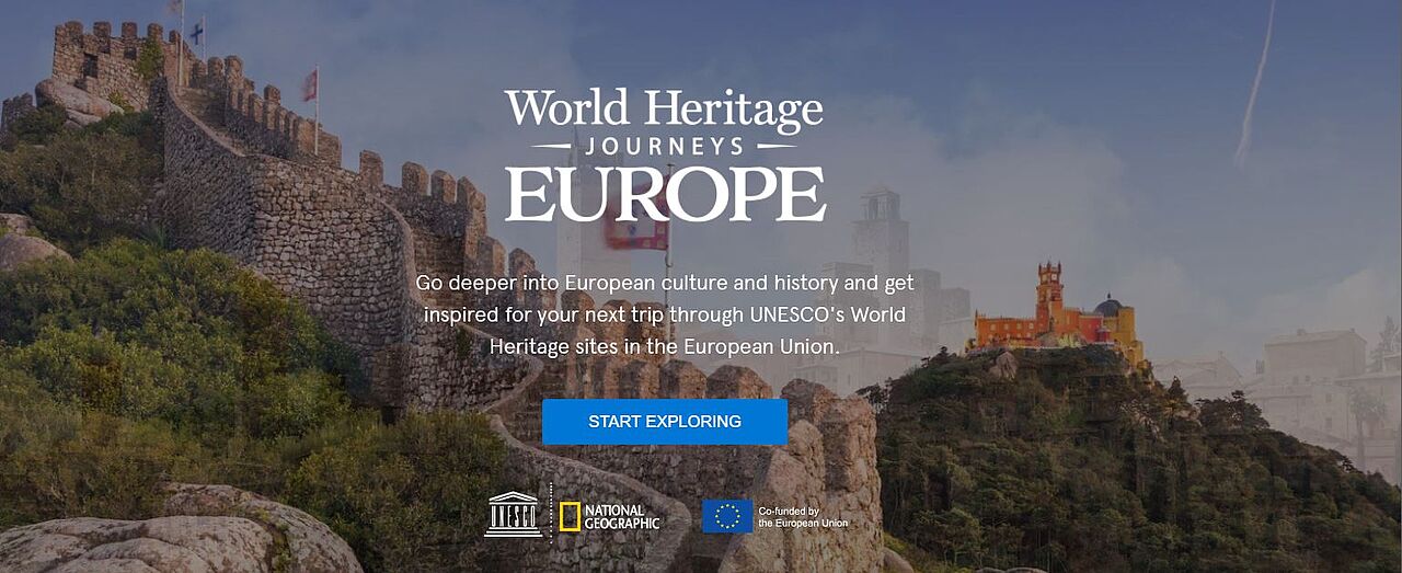 Billede af UNESCO World Heritage Journeys hjemmeside